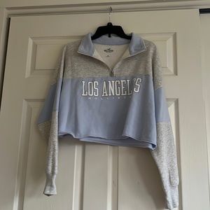 Grey and blue boyfriend sweater